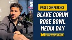 Michigan Football RB Blake Corum Speaks At Rose Bowl Media Day